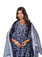 Yashika Women Printed Cotton Blend Lace A-Line Kurta Pant Dupatta Set - Ethnic Elegance for Every Occasion! Experience Comfort and Style with This Stunning Ensemble
