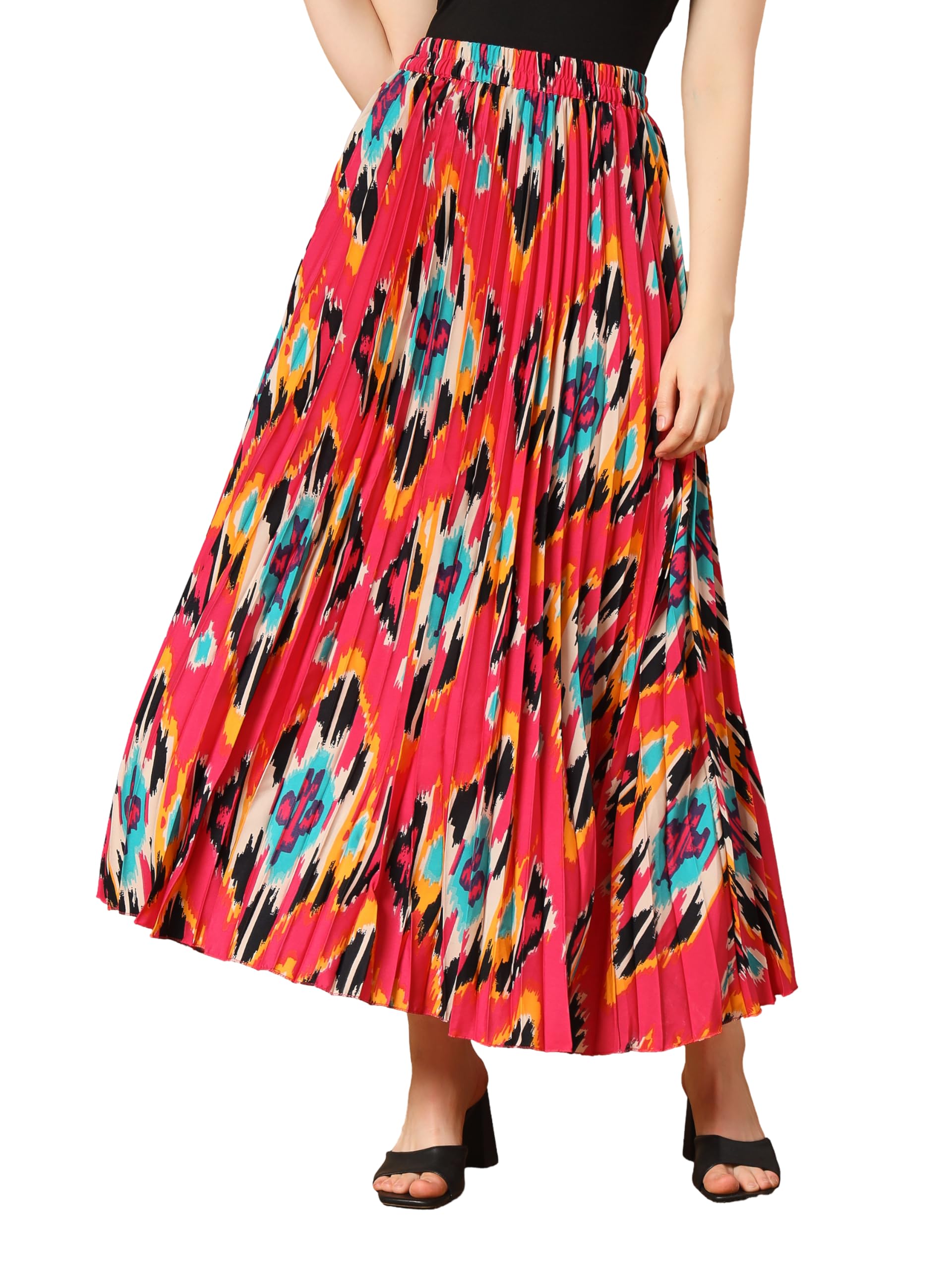 Kzully Crepe Western Skirt Pink