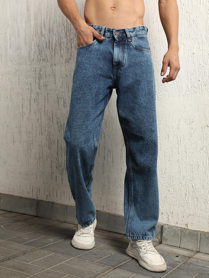 Hubberholme Men Summer Cotton Relaxed Fit Mid-Rise Jeans 9