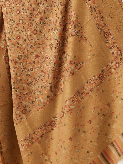 Pashmoda Women Rangrez Kaani Wool Blend Kashmiri Shawl, Stole, Scarf, Luxury Pashmina Evening Wrap (Size: 101 X 203 CM)