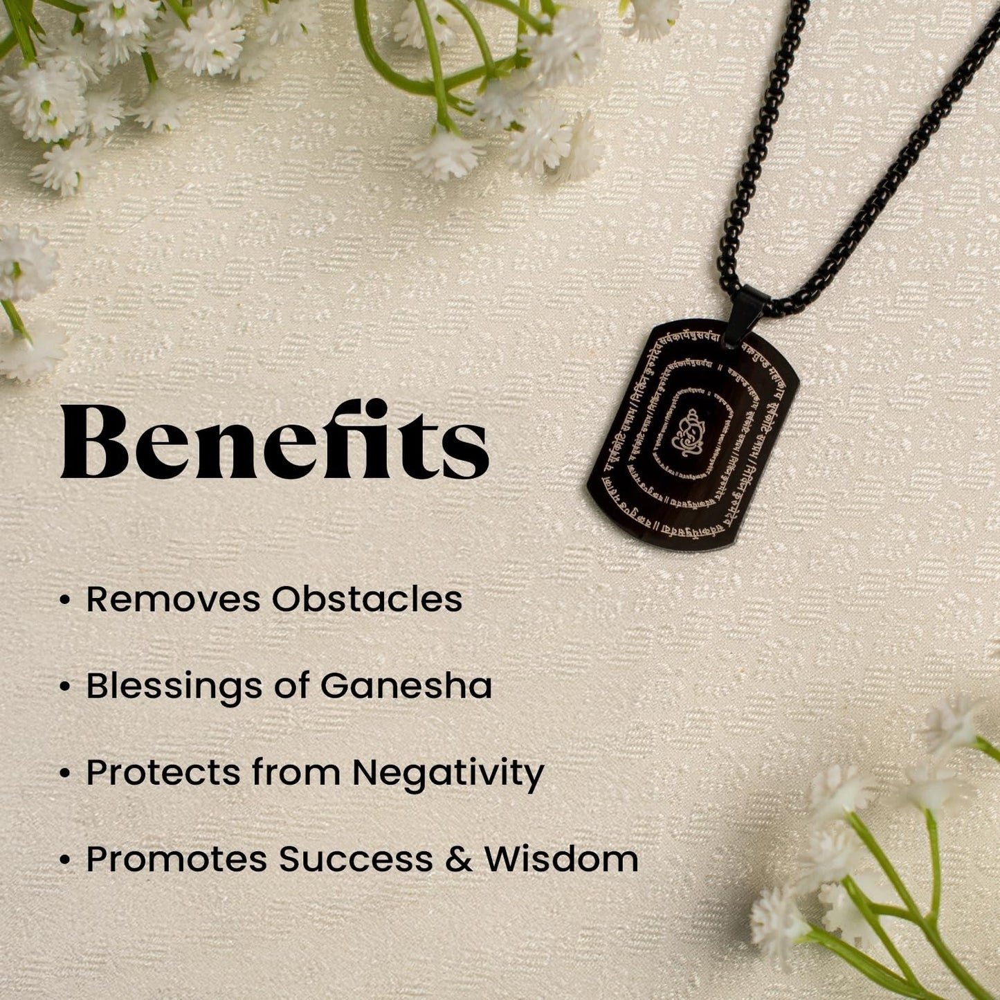 Astrotalk Ganesh Kavach Pendant | Vakratunda Mahakaya Shlok Inscribed | Removes Obstacles & Enhances Wisdom | Unique Gift Item for Men & Women