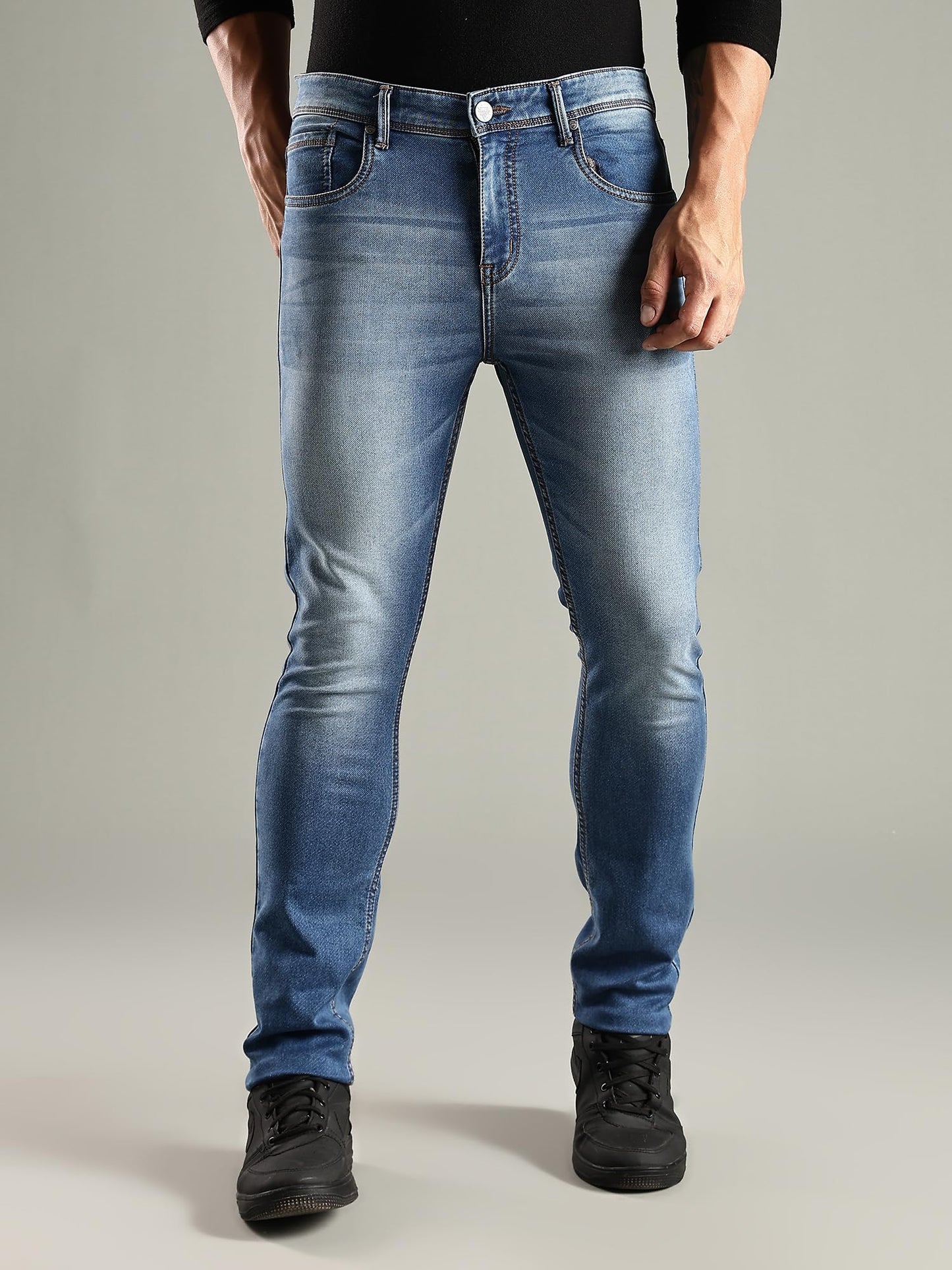 Thomas Scott Mens | Mild Fade | Stright Fit | Denim | Regular Wear | Stretchable | Casual Jeans for Men