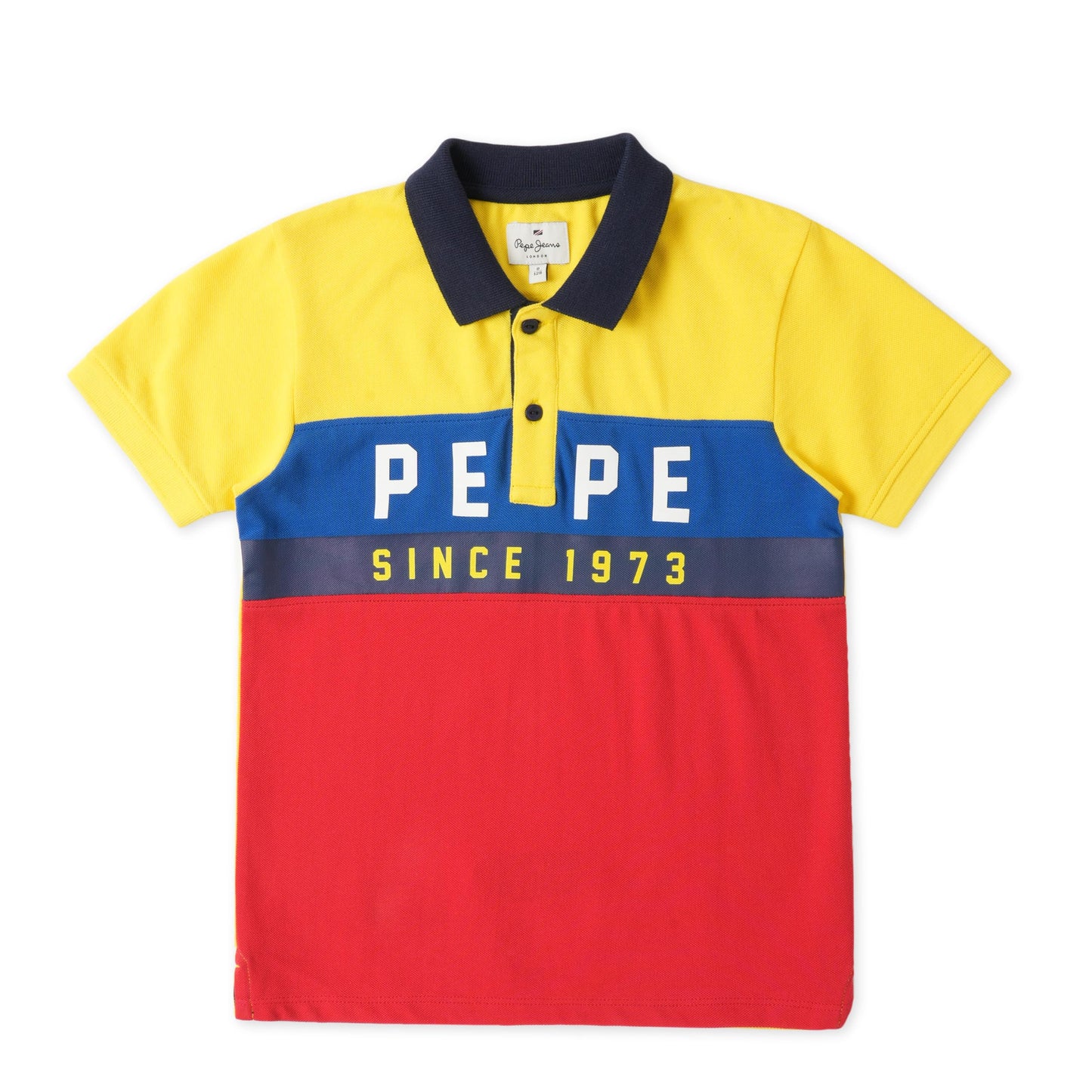 Pepe Jeans Boys Regular Fit Colour Block T-Shirts Yellow