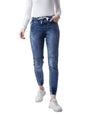 Miss Chase WomenS Blue Relaxed Fit Mid Rise Regular Length Denim Stretchable Jogger Pants With Drawstring Closure (Mcss20Den99-