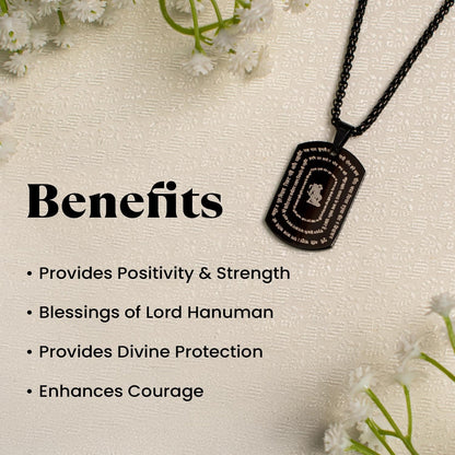 Astrotalk Hanuman Kripa Kavach Pendant | 25-Verse Engraved Hanuman Chalisa Locket | Strength, Focus & Protection | Hanuman Ji Locket Gift for Men &Women