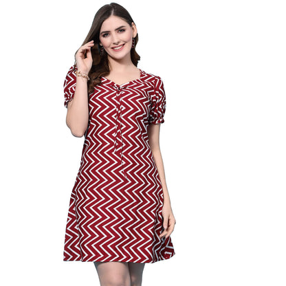 Oomph! Dress For Women Stylish| Summer Vacation Style |Floral Print Puff Sleeve Dress | Lightweight Flared Maxi For Casual & Hol