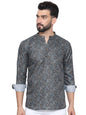 Jompers Mens Printed Cotton Short Kurta