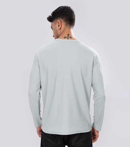 SHODOX Mens Polyblend Regular Fit Long Sleeve Solid Round Neck T-Shirts for Men (Pack of 1)