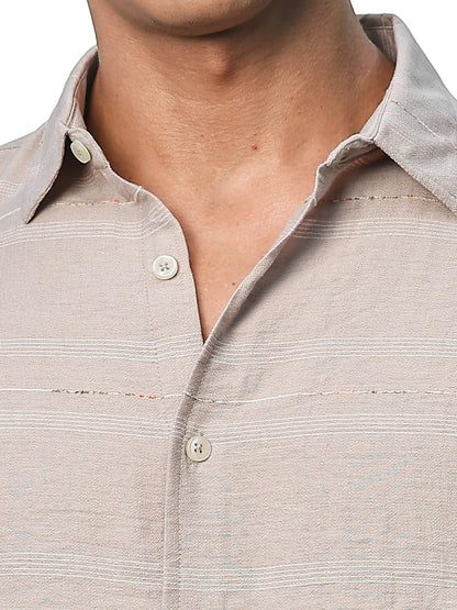 Thomas Scott Mens | Stripes | Long Sleeve | Spread Collar | Premium Polycoton Material | Slim Fit | Casual | Shirts for Men(TS1