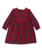 Tartan checks yoke dress RED
