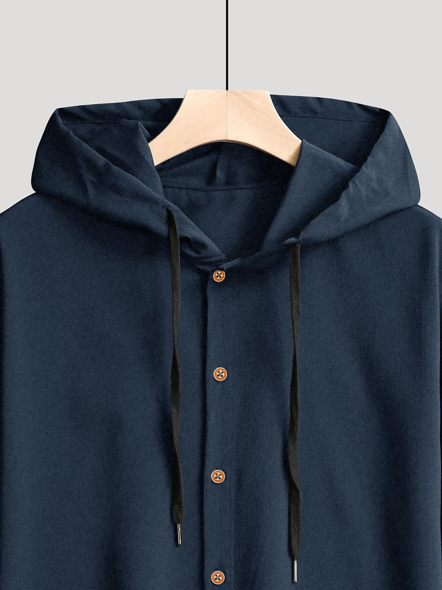 Noble Monk MenS Solid Regular Fit Shirt | Full Sleeves Hooded Shirt For Men