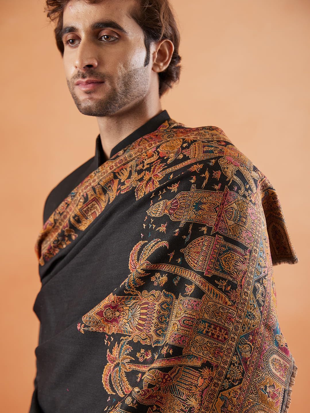 Pashmoda Men Rajwada Kaani Shawl (Size: 101x203 Cm)