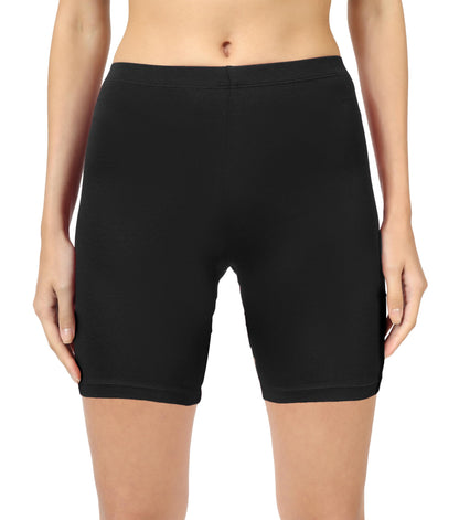 SHODOX Womens Anti Bacterial Cycling Shorts, Under Skirt Biker Shorts, High Waist Stretchable Yoga Shorts & Gym Workout Skin Fi