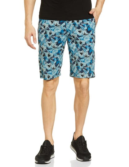 The Indian Garage Co Men Slim Fit Printed Mid-Rise Shorts