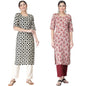 Tee Projekt Versatile Crepe Kurti & Pant Set For Women Printed Kurta Set