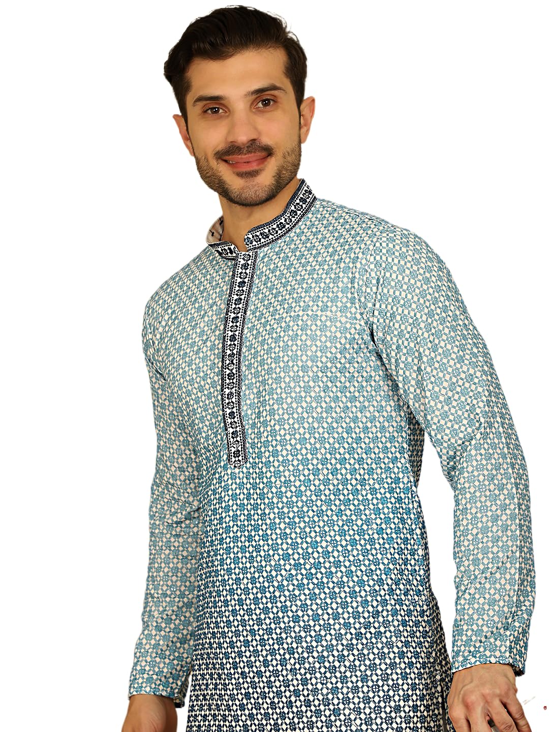 Jompers Mens Sequins Embroider Kurta