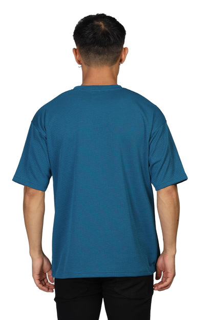 SHODOX Mens Solid Dotted Unique Design Oversized Tshirt for Men - Round Neck Loose Fit Drop Shoulder Mens T-Shirt