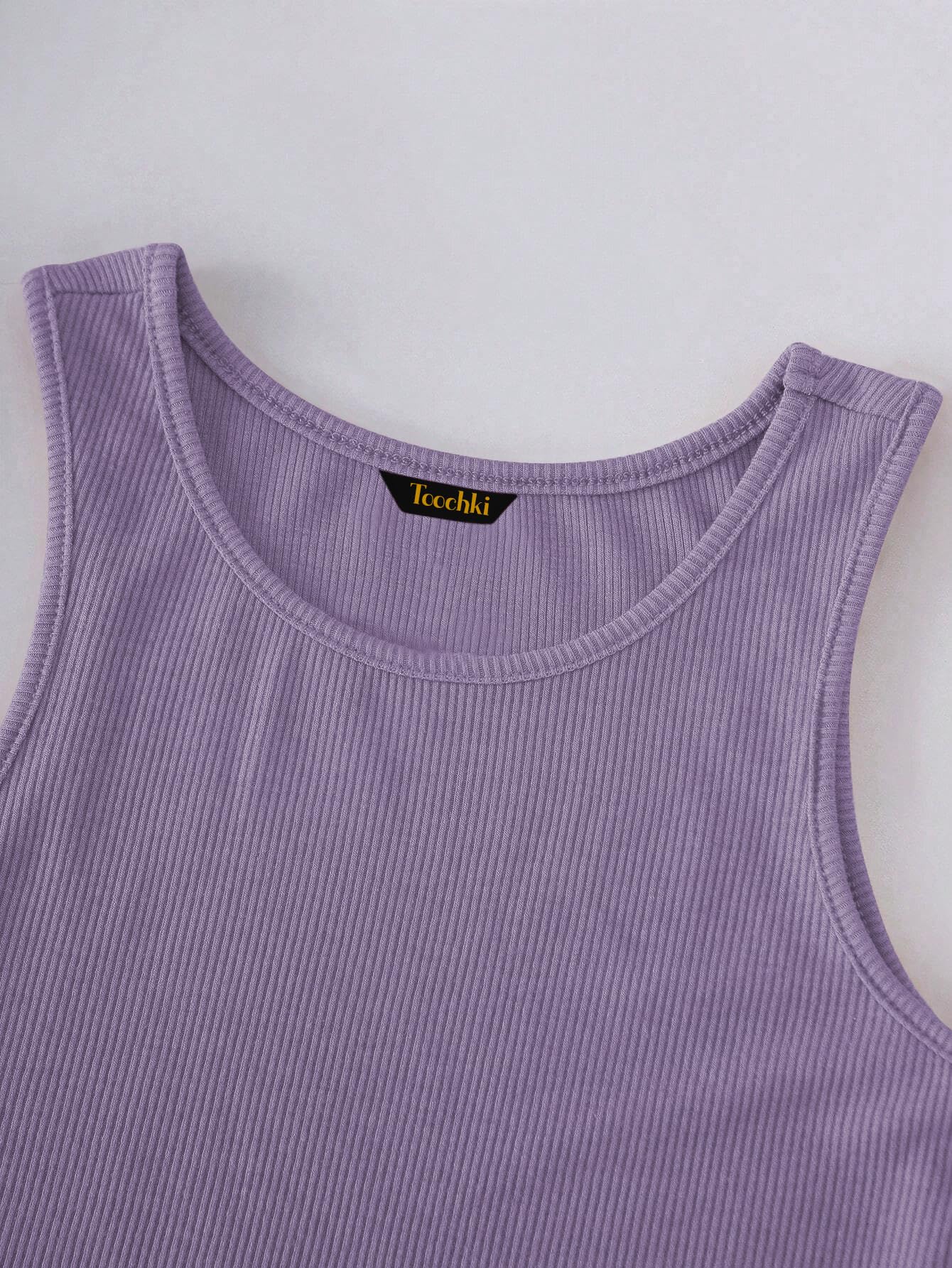 Toochki Tops for Woman | Spandex Top | Crop | Short | Western | for Jeans | Sleeveless | Stretchable | Purple