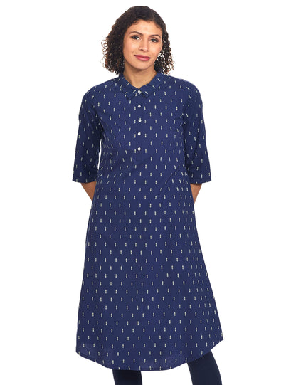 Aurelia Women's Cotton A-Line Regular Kurta