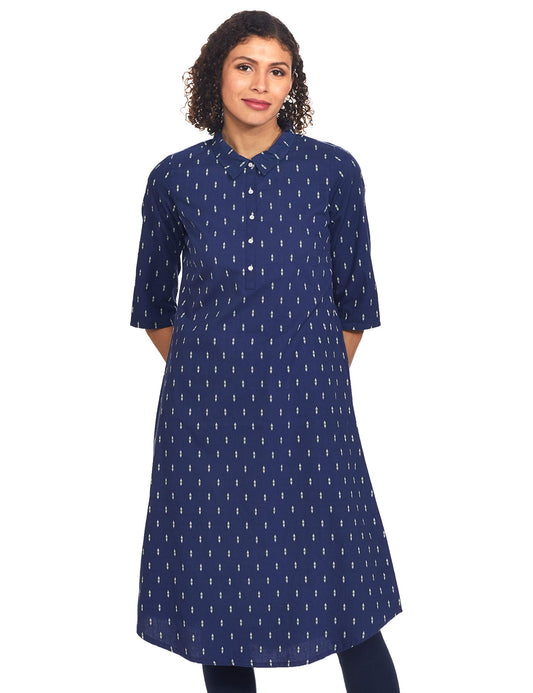 Aurelia Women's Cotton A-Line Regular Kurta