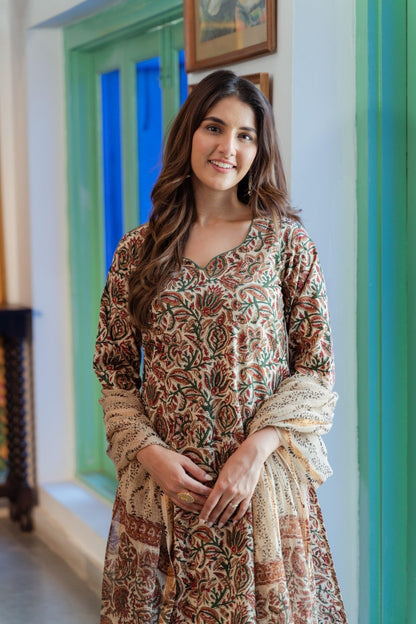ANNI DESIGNER Women's Casual Style Rayon Blend Kurta With Pant & Dupatta