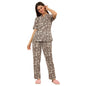 Sweet Dreams Women Printed Pyjama Set Coffee