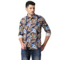 Pepe Jeans Cotton MenS Regular Fit Printed Shirts Blue, Large