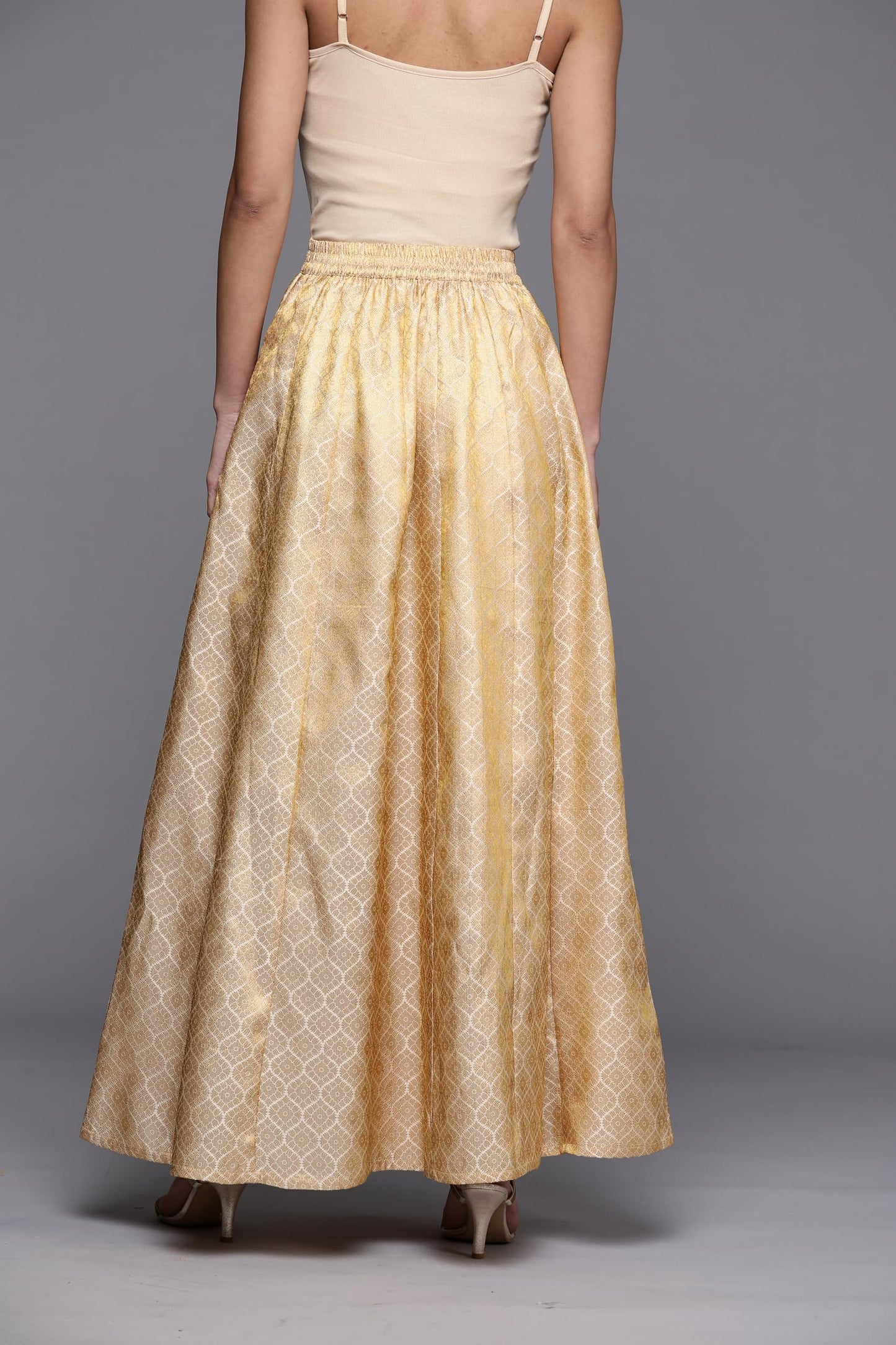 Libas Jacquard Classic Skirts Gold