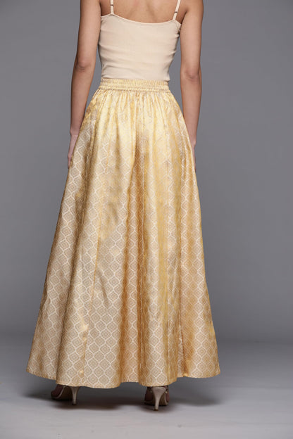 Libas Jacquard Classic Skirts Gold