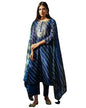 GoSriKi Womens Cotton Blend Straight Printed Kurta with Pant & Dupatta (Doremi Navy-GS_4XL_Navy Blue_XXXX-Large)