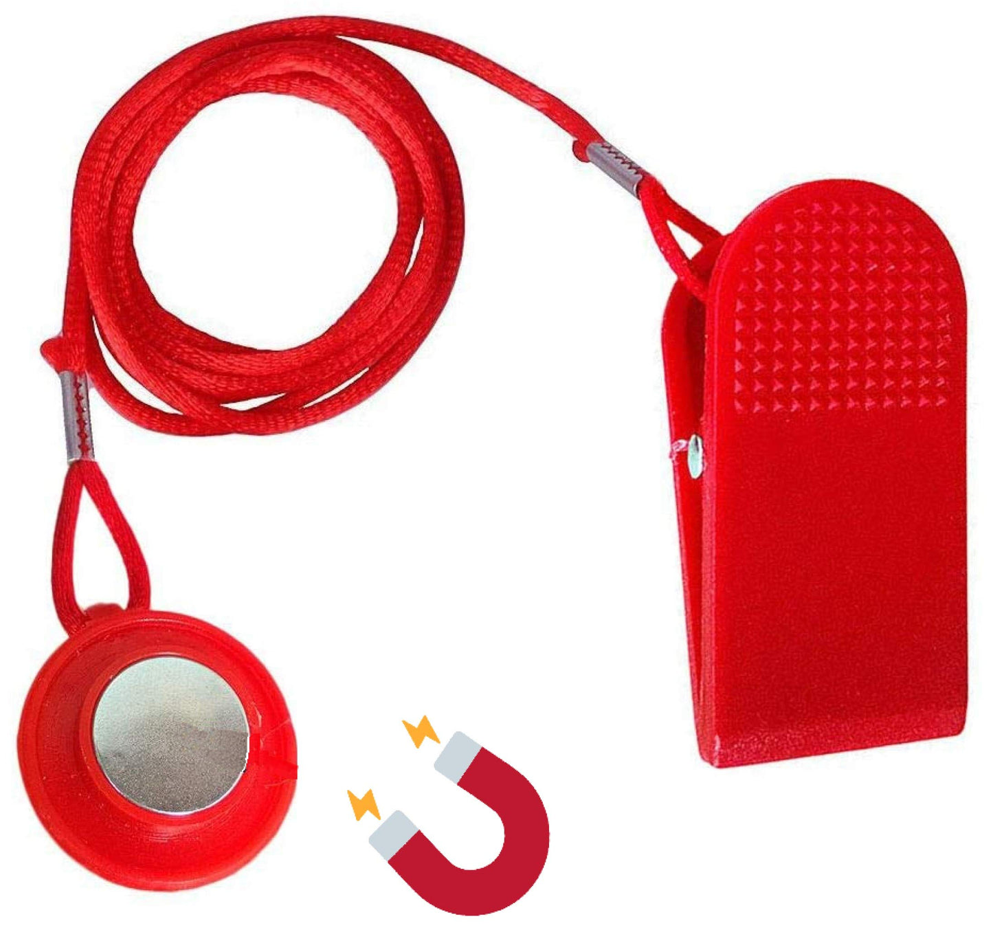Shopoflux Treadmill Safety Key | Universal Treadmill Magnet Security Lock | Fitness Replacement Kit for All Treadmill- Red