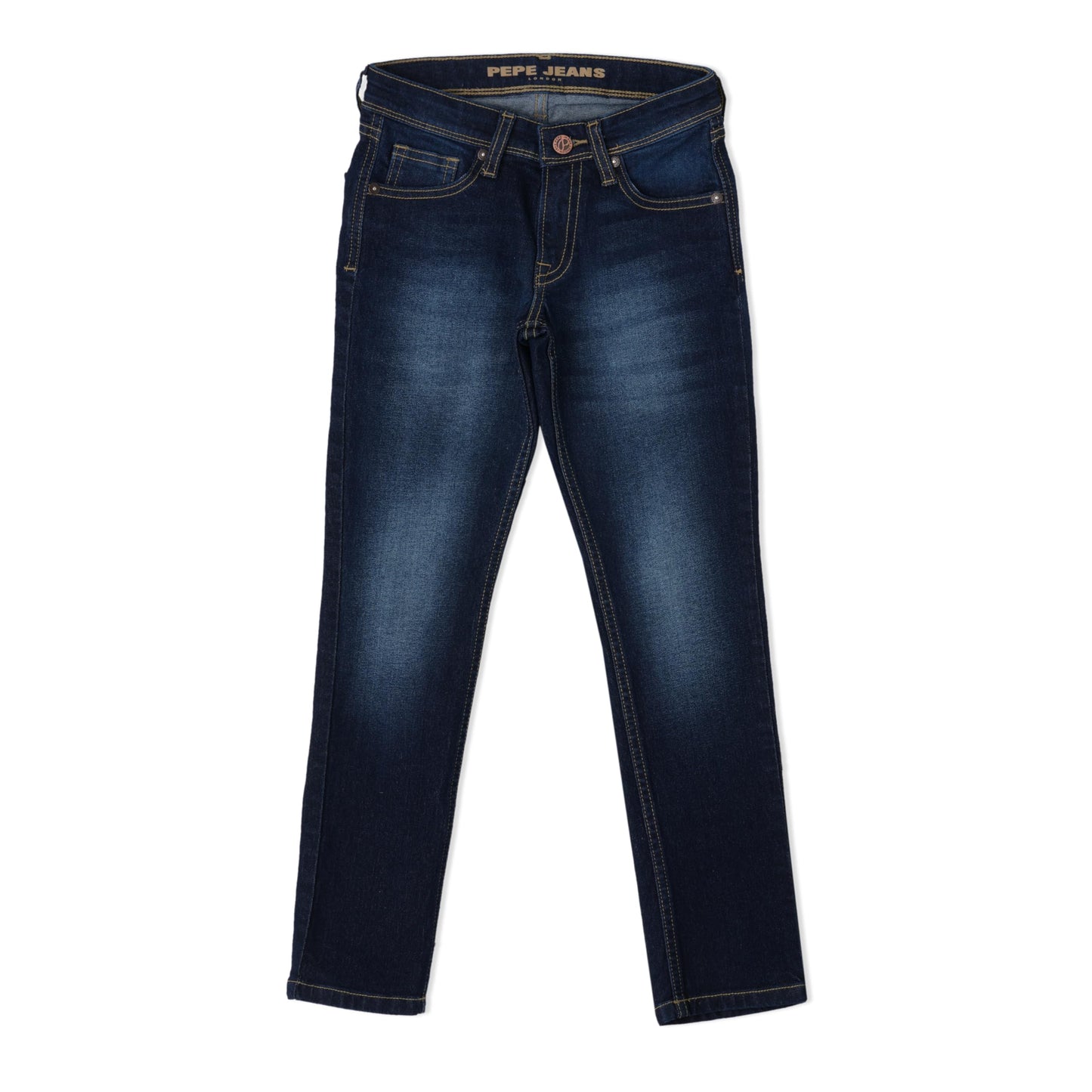 Pepe Jeans Cashed Mid Waist Slim Fit Denim, Dark Tint, 10