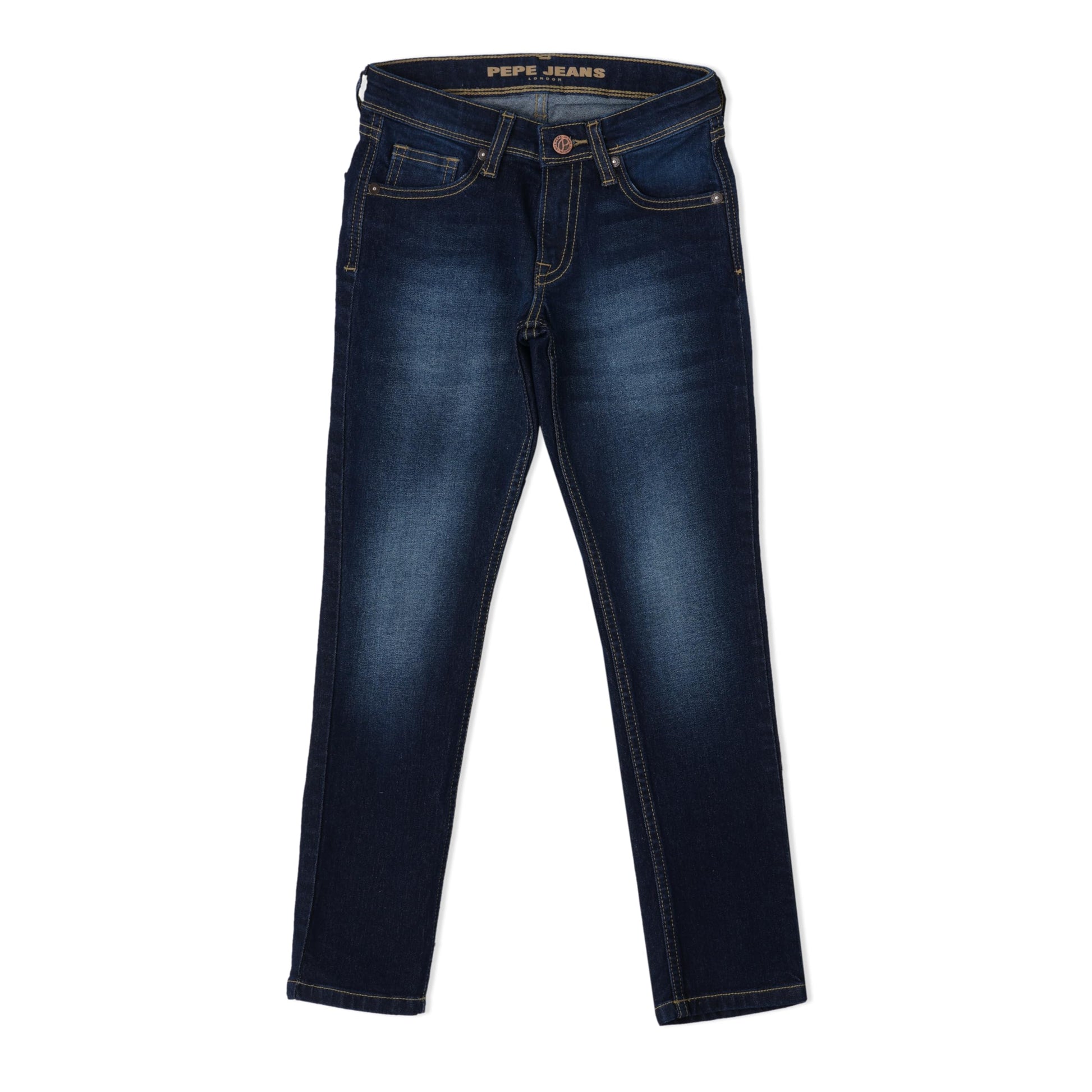 Pepe Jeans Cashed Mid Waist Slim Fit Denim, Dark Tint, 10