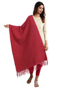 Aurelia Womens Acrylic Pink Knitted Shawl Shawl, Pink, One Size,White