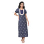Evolove WomenS 100% Cotton Supersoft With Beautiful Embroidery Long Maxi Night Gown Nighty Dress With Pocket, Most Comfortable