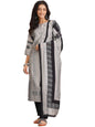 Libas Womens Printed Silk Blend Straight Kurta With Salwar And Dupatta