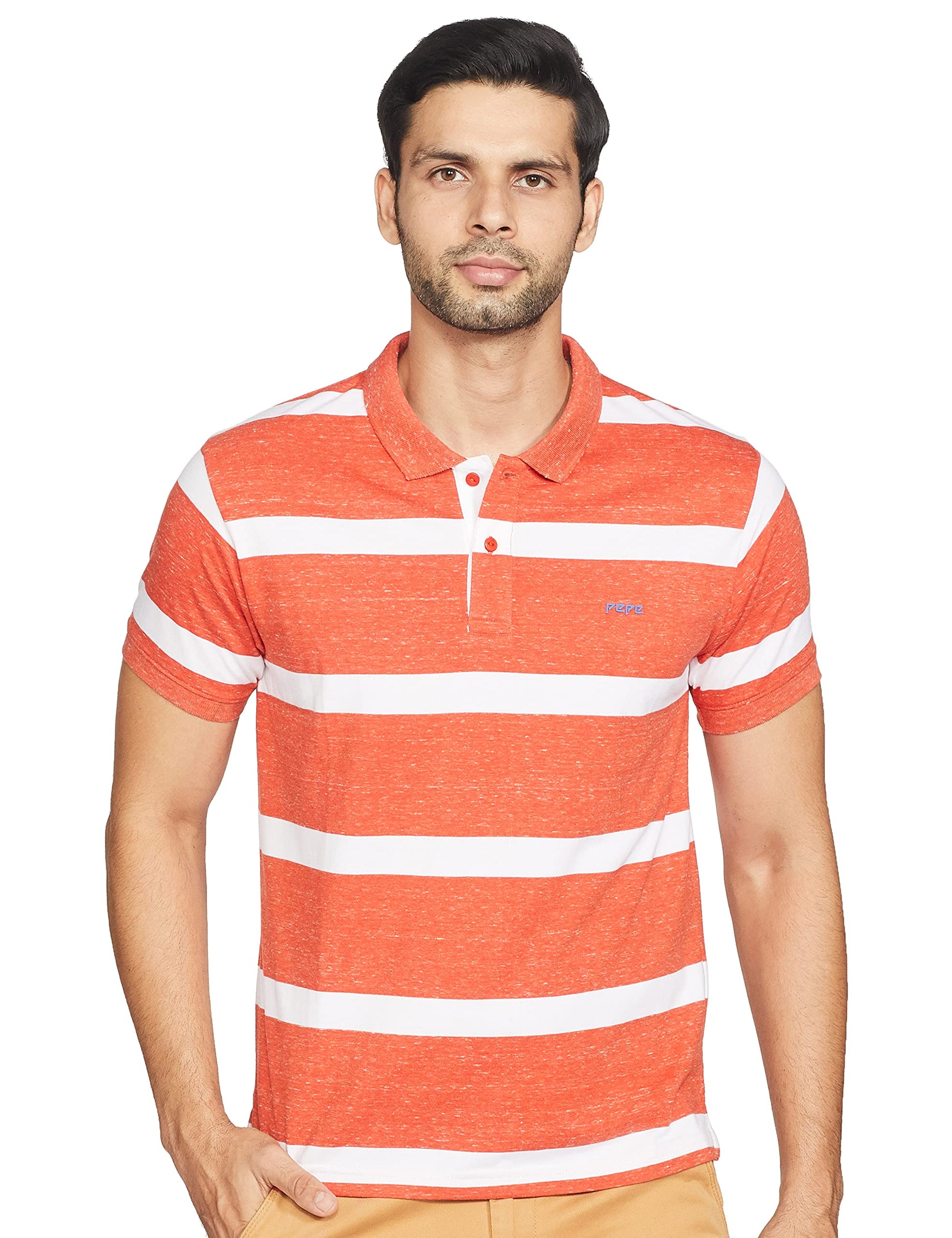 Pepe Jeans MenS Geometric Regular Fit Polo (Pm541495_Red_L)
