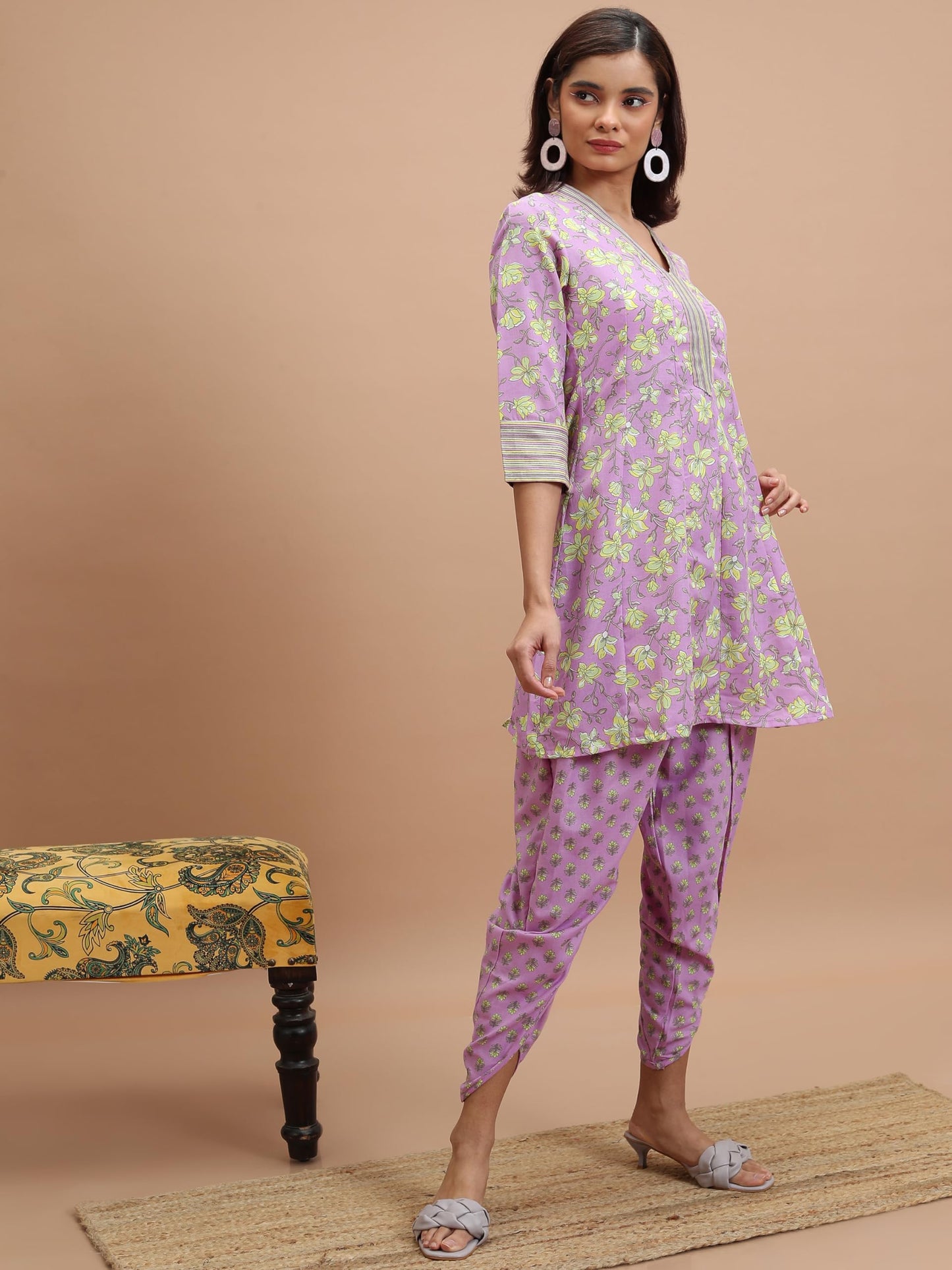 Ketch WomenS Polyester Kurta Set (Khk3001125_Navy Blue