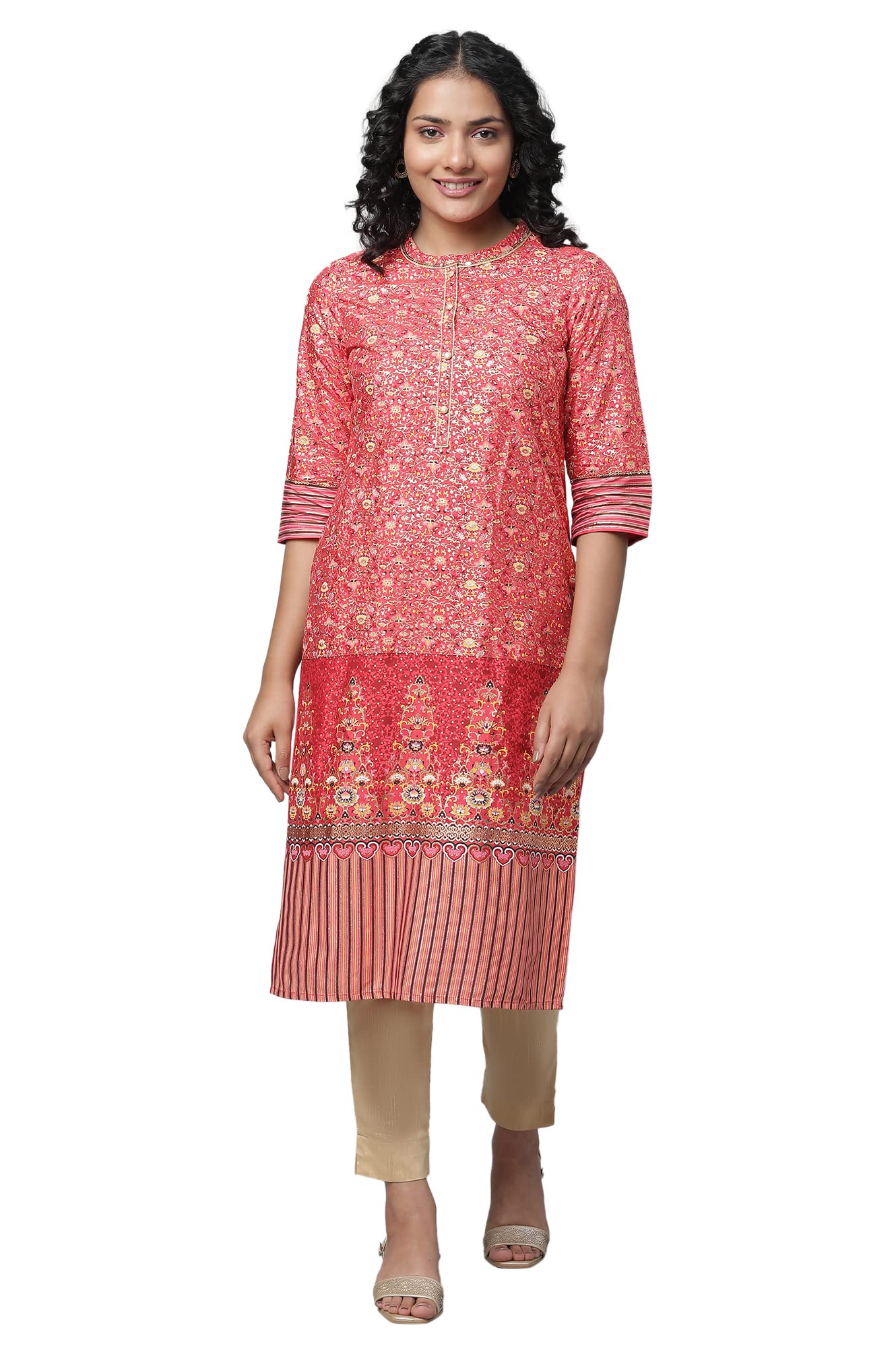 Aurelia Women's Viscose Kurta & Trouser (23FEAS14272-505840_Red