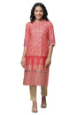 Aurelia Women's Viscose Kurta & Trouser (23FEAS14272-505840_Red