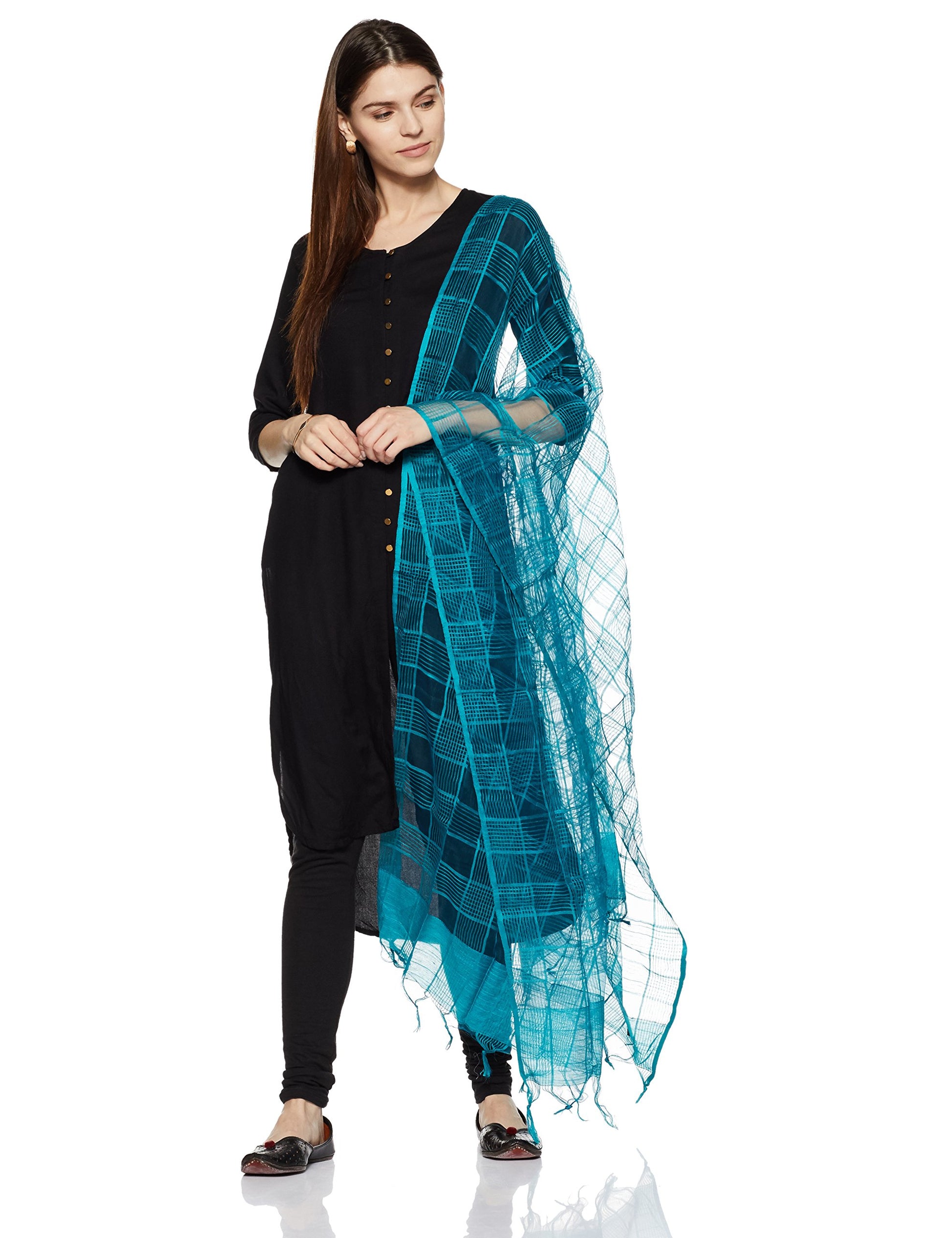 Aurelia Rayon Dupatta (17Auk75010-02873_Blue_One Size)