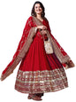Fashion Basket Georgette Maroon Anarkali Gown For Women