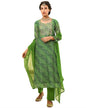 GoSriKi Women's Georgette Printed Straight Embroidered Kurta with Pant & Dupatta (RUPKLA