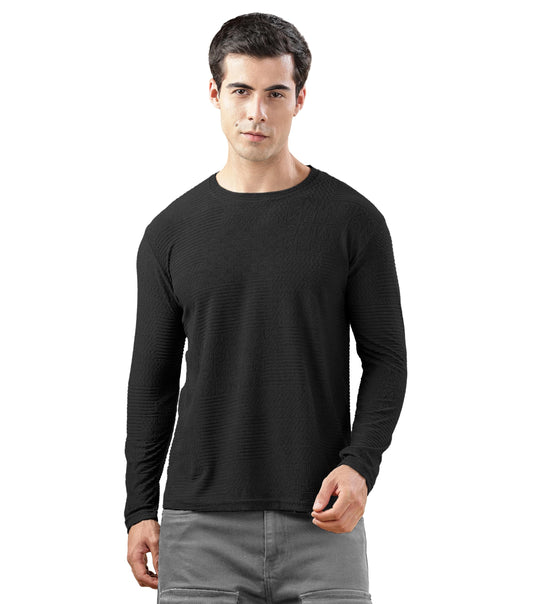 SHODOX Mens Polycotton Regular Fit Half Sleeve Solid Round Neck Tshirt for Men (Pack of 1) Black