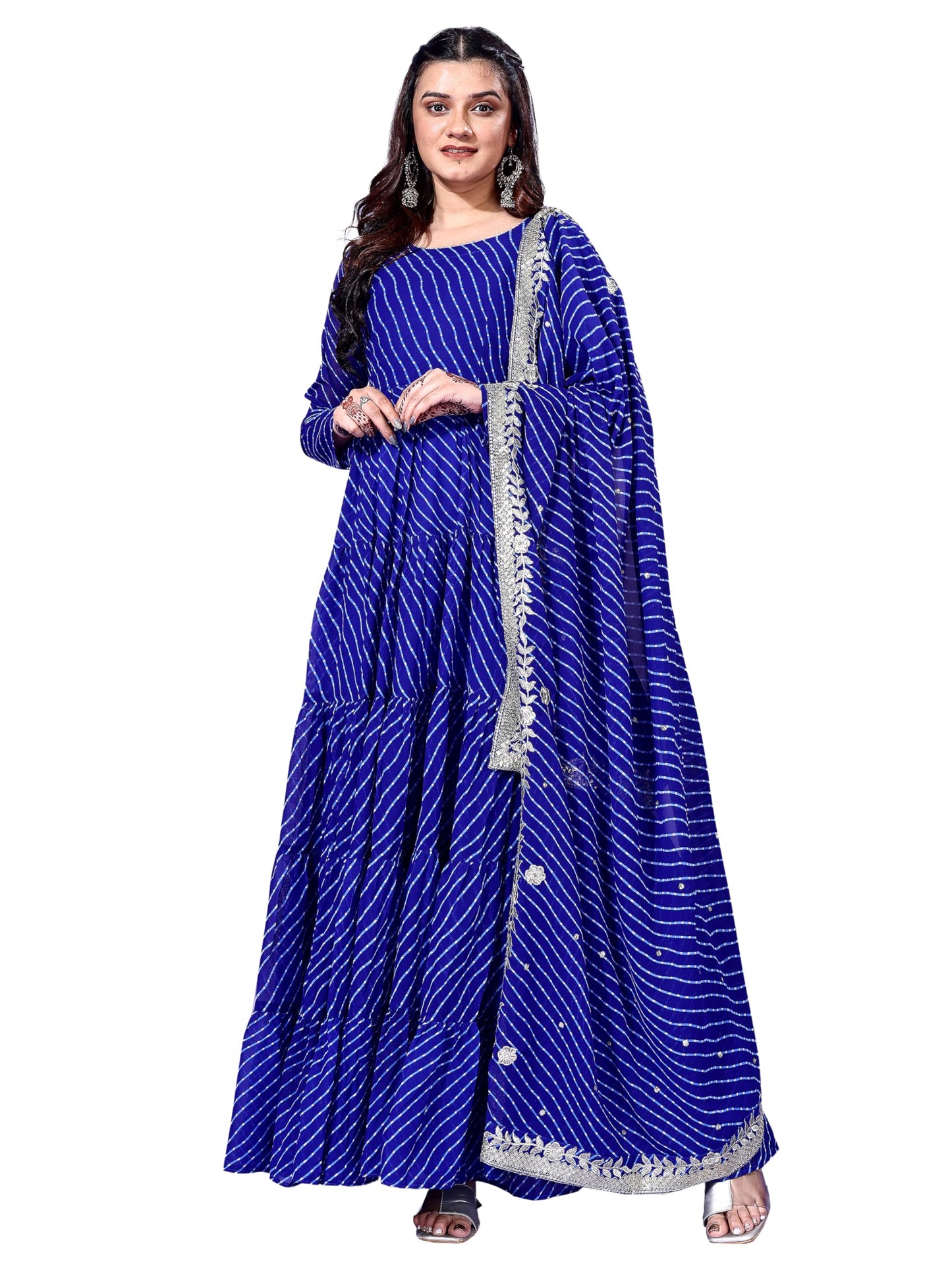 Fashion Basket Georgette Anarkali Kurta Set For Women