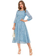 Toochki WomenS Sky Blue Georgette Floral Fit & Flared Regular Fit Western Below Knee Length Kurti A Line Style Summer Wear Kurt