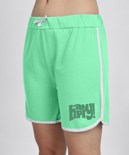 SHODOX 100% Cotton Women Casual Shorts - Printed Short for Gym, Yoga, Cycling, Dance, Summer - Regular Fit (Pack of 2)