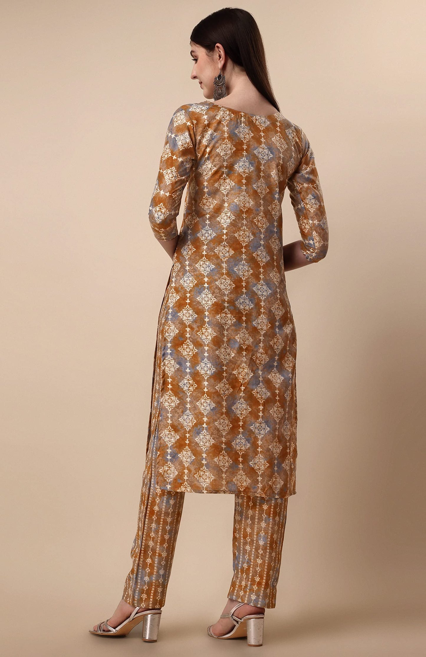 Fashion Basket Womens Cotton Printed Kurta Set (FB-ES-E6023)
