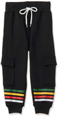 T2F Boys Regular Fit Mid Rise Track Pant Black