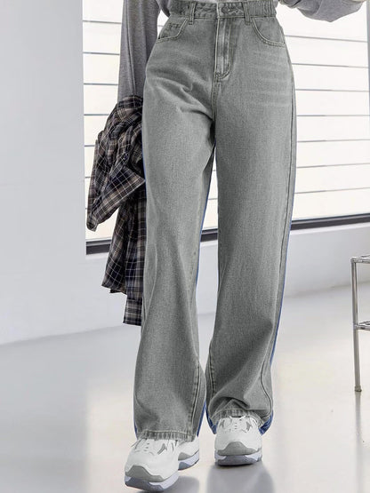 Noble Monk Women Denim Wide Leg Premium Charcoal Jeans For Women |Baggy Fit Jeans For Women |Bell Bottom Jeans For Women